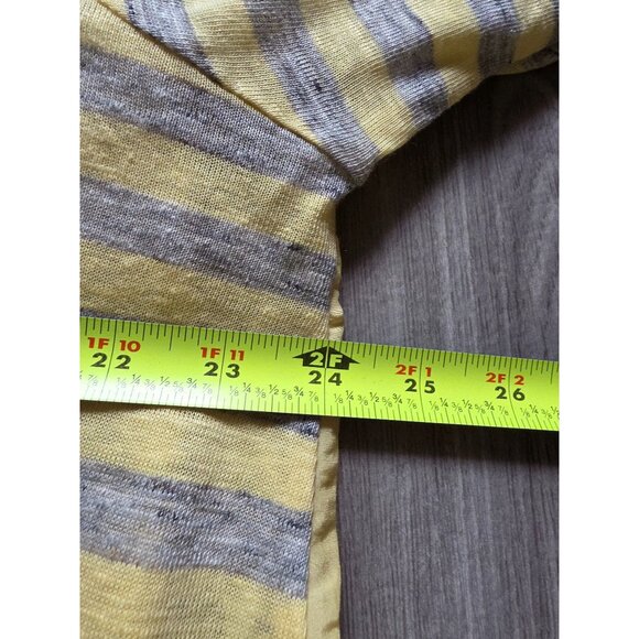 Soft Surroundings Womens 2X Yellow & Gray Striped Long Sleeve Top - Picture 8 of 8